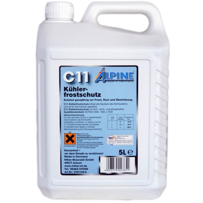 Антифриз Alpine концентрат C11 Кuhlerfrostschutz син. 5л Фото
