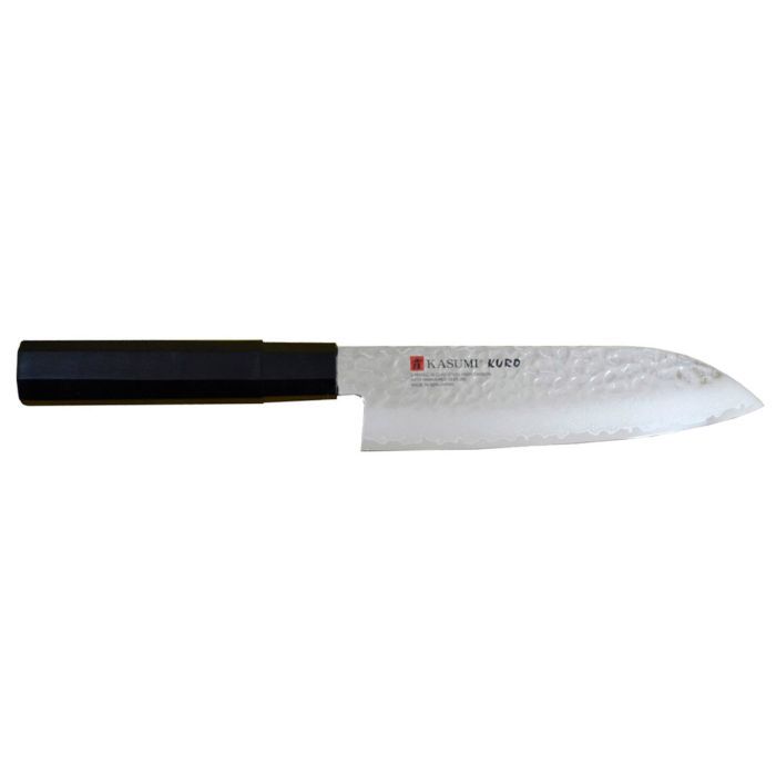 Кухонный нож Kasumi Kuro Damascus Santoku 165 mm Фото