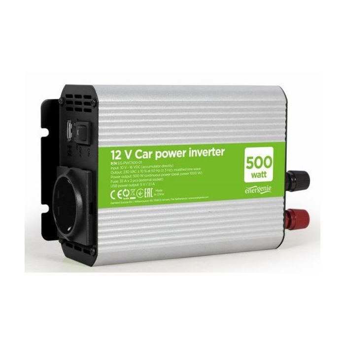Автомобильный инвертор EnerGenie 12V/220V 500 Вт Фото