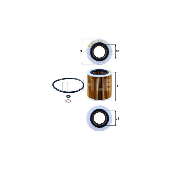 Фильтр масляный Mahle OX387DECO Фото