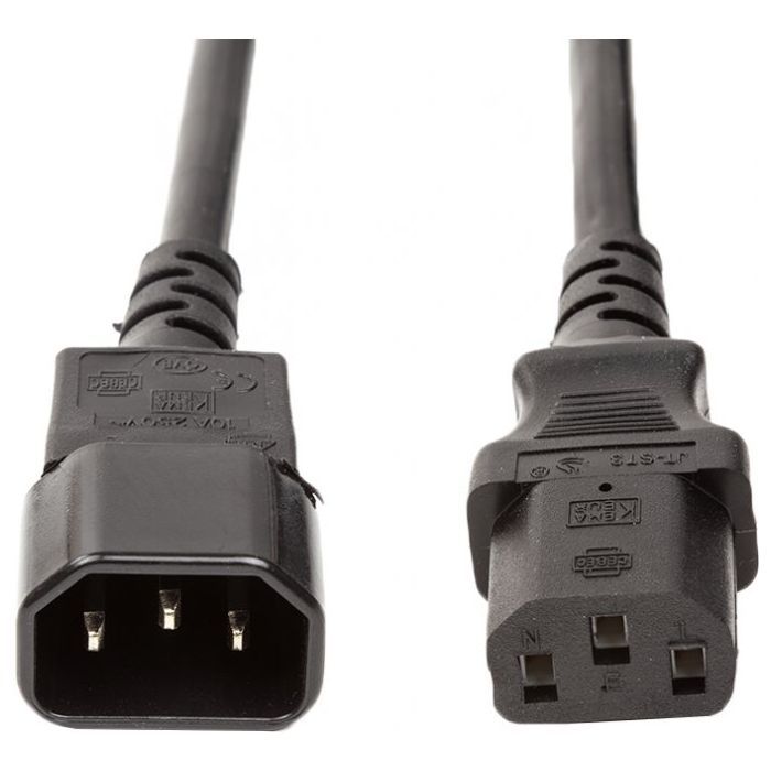 Кабель питания PowerPlant C13 to C14 2.0m 1.5mm2 Фото