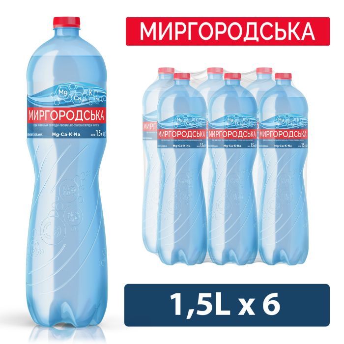 Минеральная вода Миргородська 1.5 л газ пет Фото
