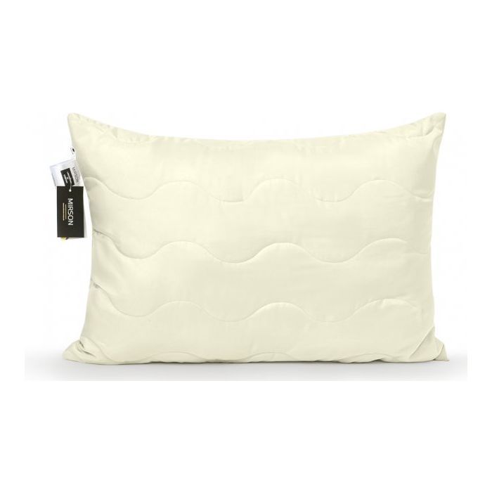 Подушка MirSon шовкова №1617 Eco Light Creamy Середня Фото
