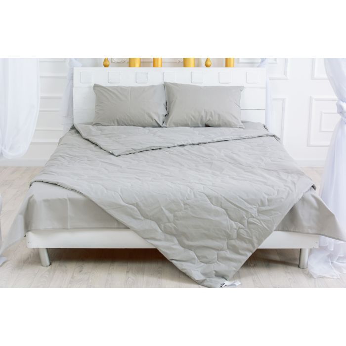 Одеяло MirSon вовняна Літня №2388 Light Gray 110x140 Фото