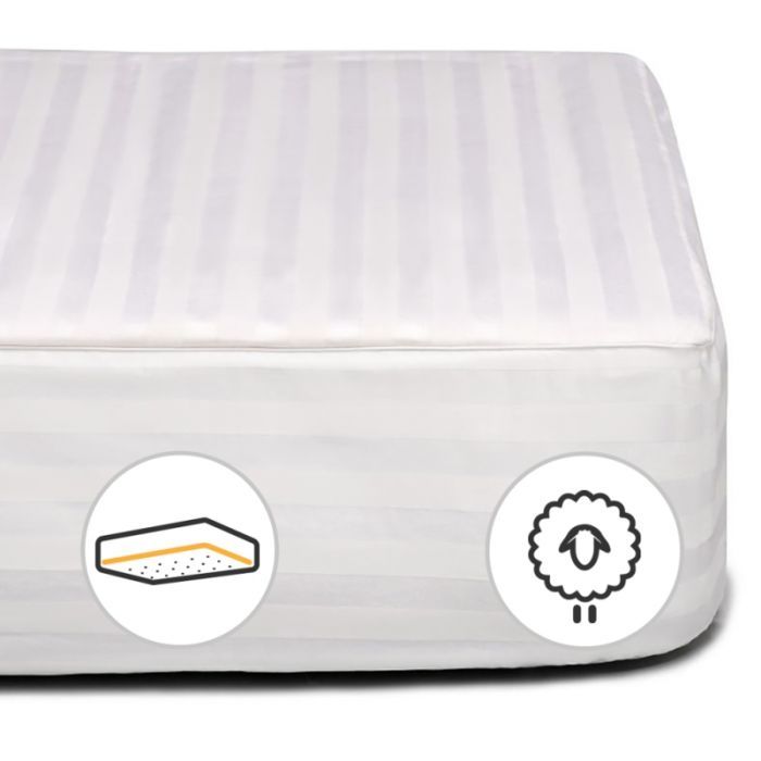 Наматрасник MirSon Royal Pearl Woollen 442 160x200 см Фото