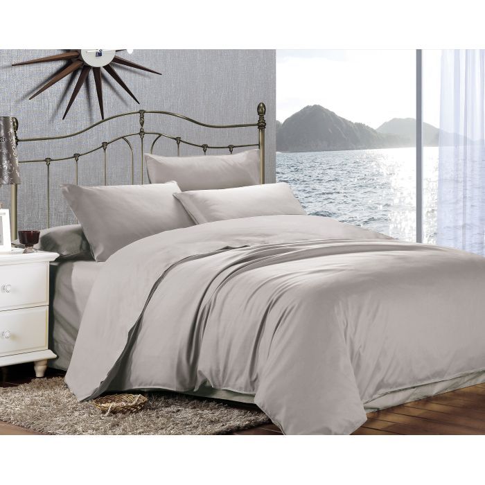 Постельное белье Home Line Сатин Люкс серый, Евро Фото