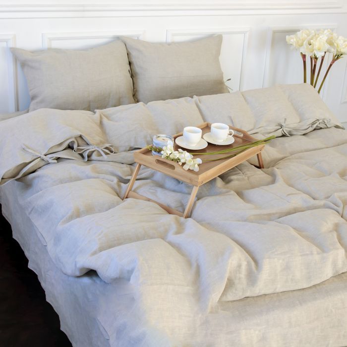 Постельное белье MirSon Лен Grey sky 175х210 Фото