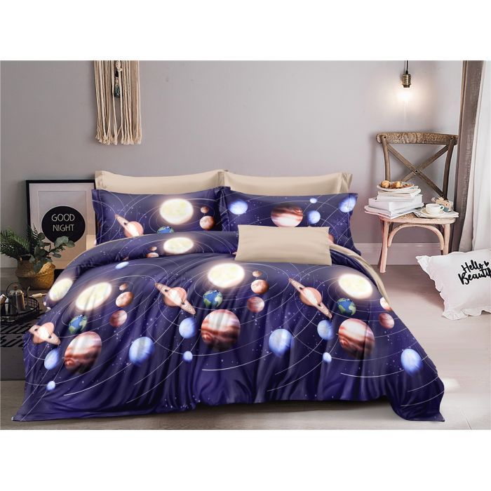 Постельное белье MirSon Сатин 22-1282 Night Space Детский Фото