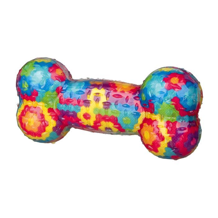 Игрушка для собак Trixie Косточка в цветочек 17 см Фото