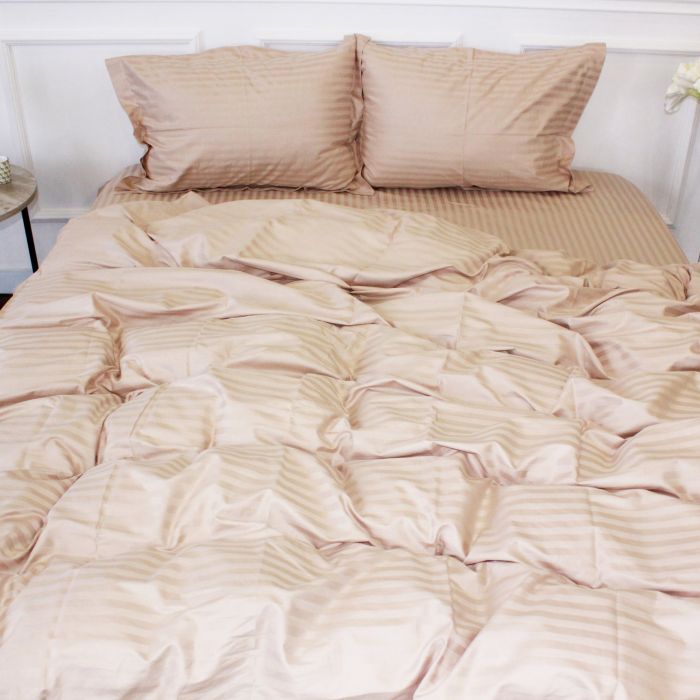 Пододеяльник MirSon Satin Stripe 30-0004 Cream 200х220 см Фото