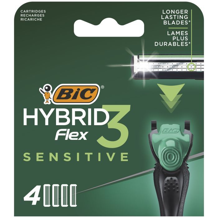 Сменные кассеты Bic Flex 3 Hybrid Sensitive 4 шт. Фото