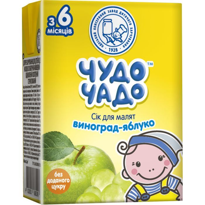 Сок детский Чудо-Чадо Виноградно-яблучний 200 мл Фото