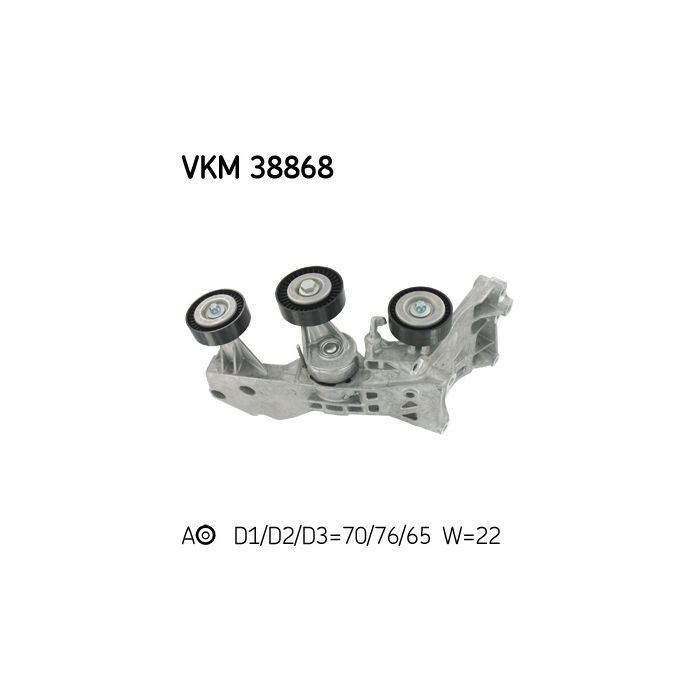 Натяжитель ремня с роликом SKF VKM 38868 Фото