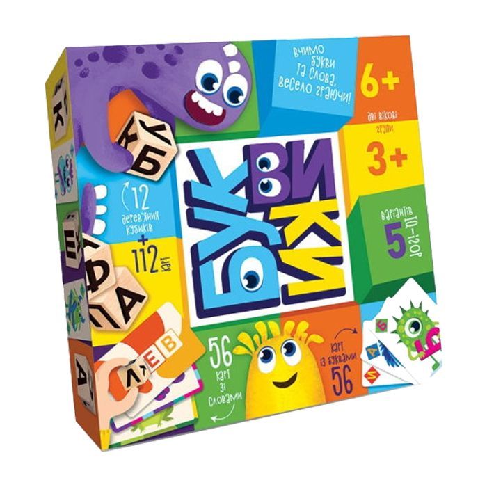Настольная игра Danko Toys Буквики, украинский Фото