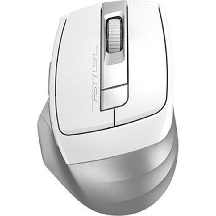 A4Tech FB35CS Icy White Full-Size Silent Dual-Mode Wireless Mouse (Icy White)