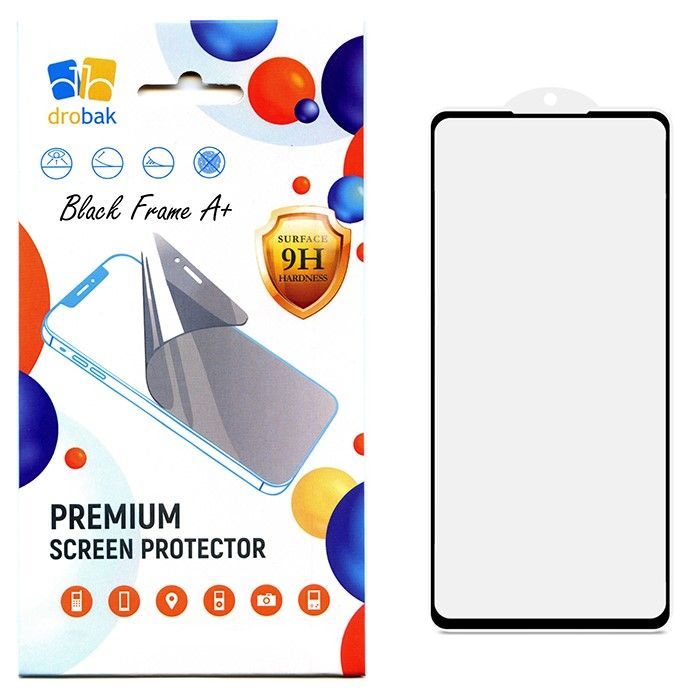 Стекло защитное Drobak Google Pixel 6a Black Frame A+ Фото