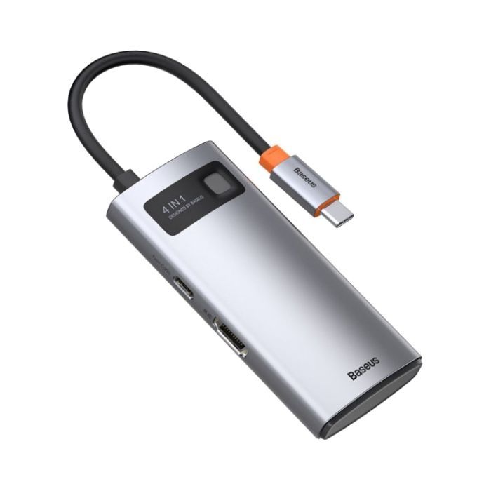 Концентратор Baseus Metal Gleam Series 4-in-1 Multifunctional Gray Фото