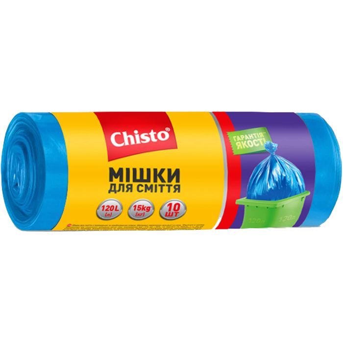 Пакеты для мусора Chisto Міцні 120 л 10 шт. Фото