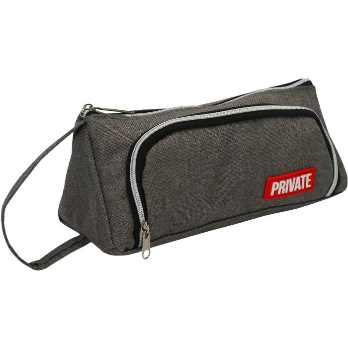 Пенал Cool For School 2 отделение Серый Фото