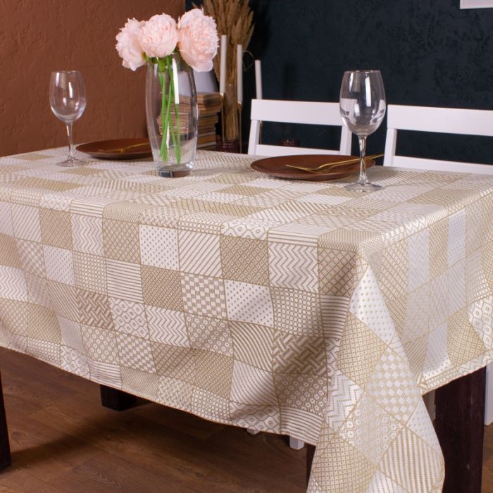 Скатерть MirSon Жаккард №301 Jacquard Olive 200x280 см Фото
