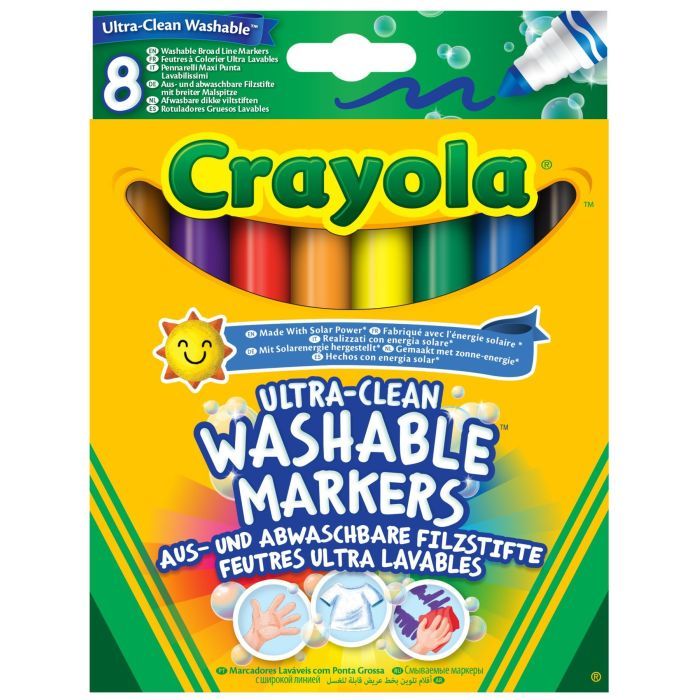 Фломастеры Crayola широкая линия (ultra-clean washable), 8 шт Фото