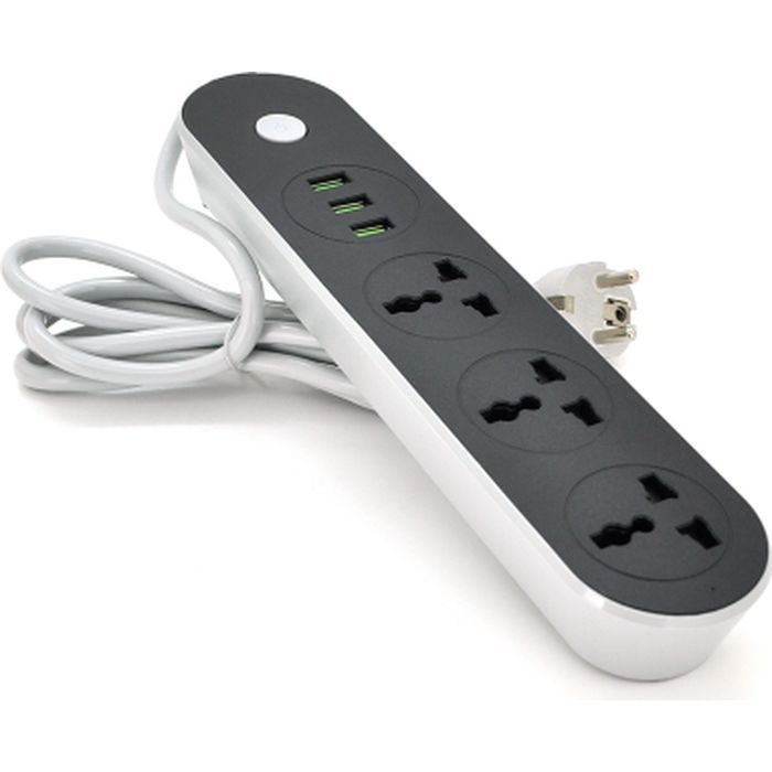 Сетевой фильтр питания Voltronic TВ-Т56, 3роз, 3*USB Black Фото