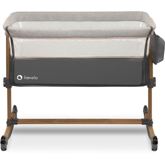Кроватка Lionelo приставне Leonie Grey Stone Фото 1