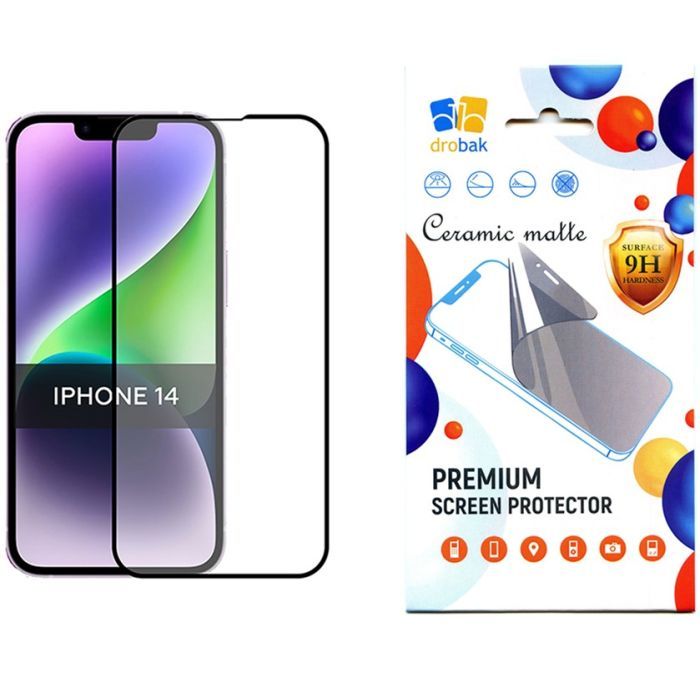 Стекло защитное Drobak Matte Ceramics Apple iPhone 14 (535324) Фото