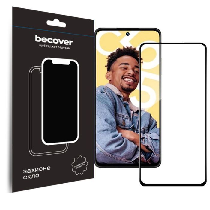 Стекло защитное BeCover Realme C55 Black Фото