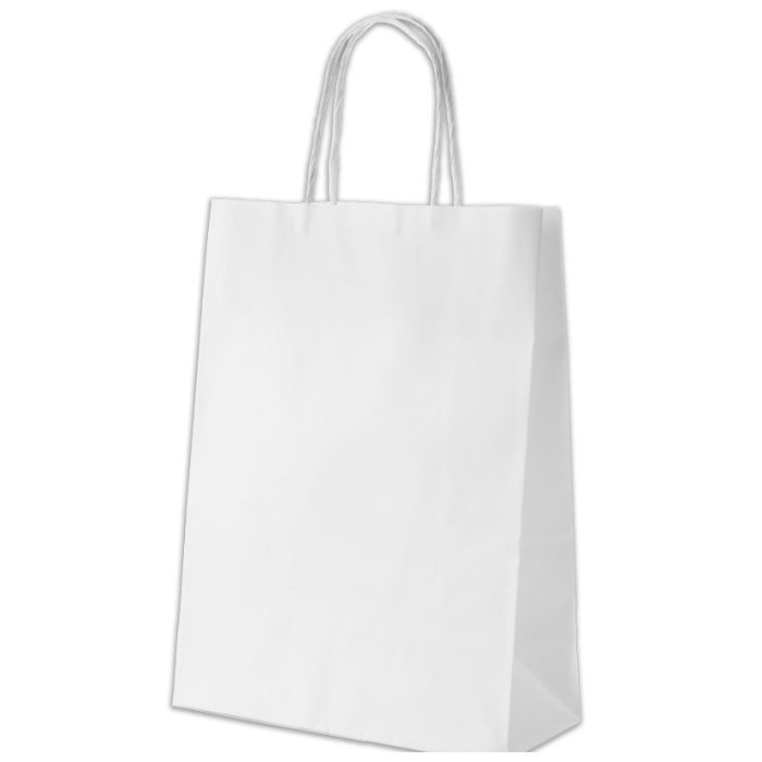 Подарочный пакет Куверт 100 Ecobag бумажный, 30х17х34 см белый Фото