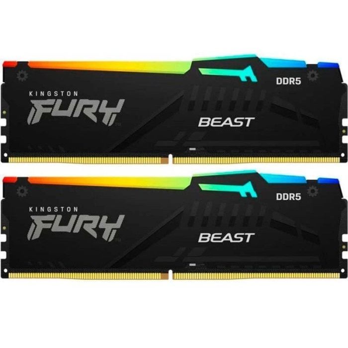 Модуль памяти для компьютера Kingston Fury (ex.HyperX) DDR5 64GB (2x32GB) 5600 MHz Beast RGB Фото