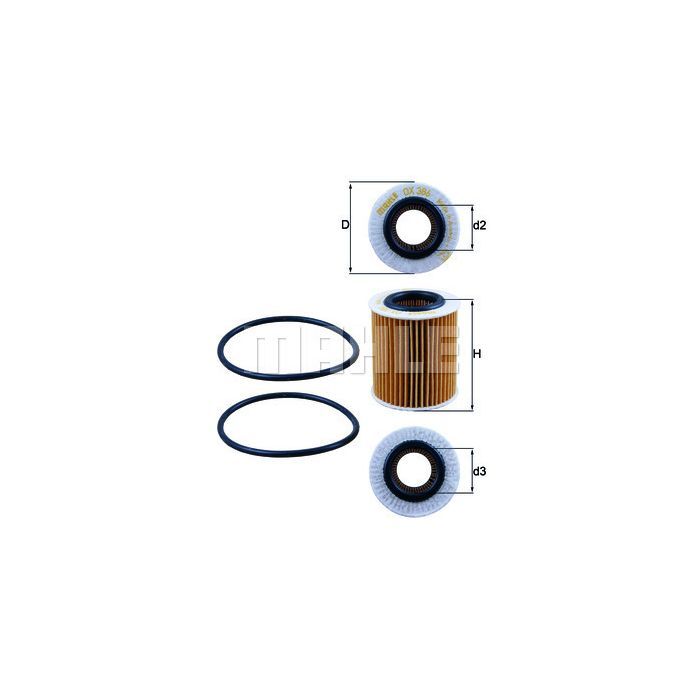 Фильтр масляный Mahle OX386DECO Фото