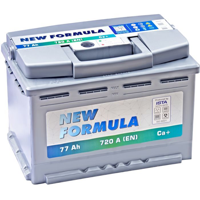 Аккумулятор автомобильный NEW FORMULA 77Ah Ев (-/+) 720EN Фото
