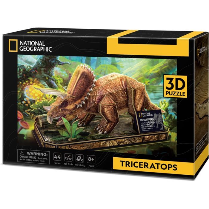 Пазл Cubic Fun 3D National Geographic Dino Трицератопс Фото