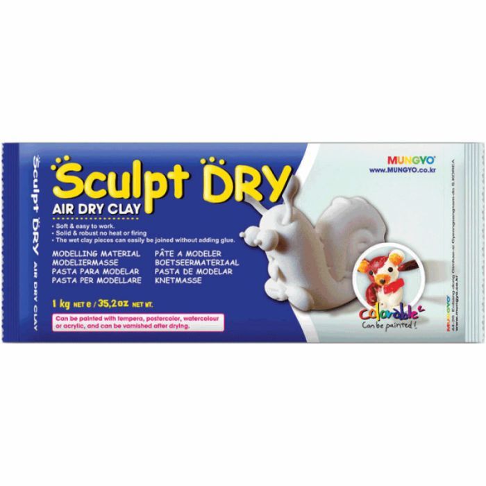 Пластика MUNGYO Sculpt Dry самозастывающая, 1кг белая Фото