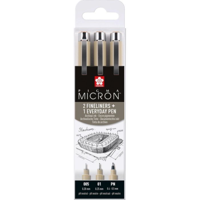 Лайнер Sakura Набор Pigma Micron URBAN, 3 шт Фото