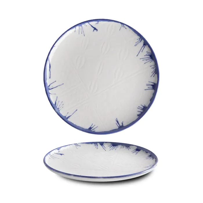 Тарелка G.Benedikt Optimo Mosaic Relief Blue Rim 29 см Фото