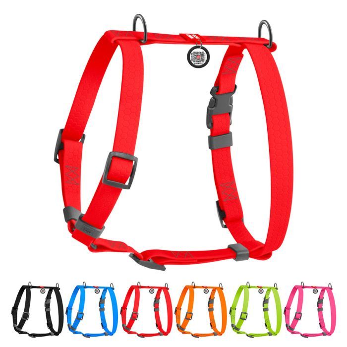 Шлей для собак WAUDOG Waterproof Н-образная анатомическая XL красная Фото