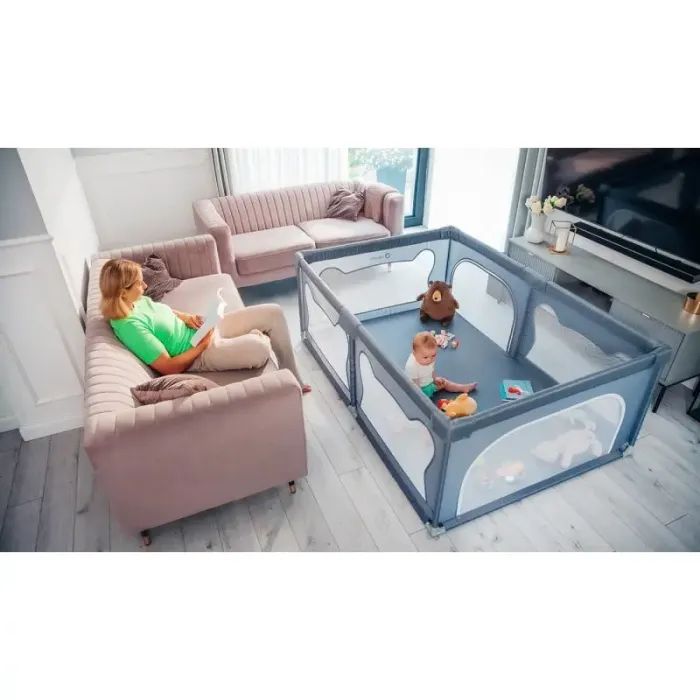 Детский манеж Lionelo Willow Grey Concrete Фото 8