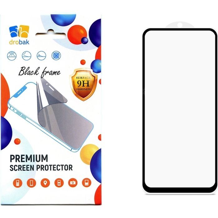 Стекло защитное Drobak Poco X6 5G Black Фото