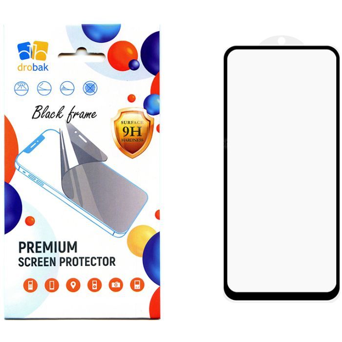 Стекло защитное Drobak Xiaomi Redmi Note 13 Pro (Black) Фото