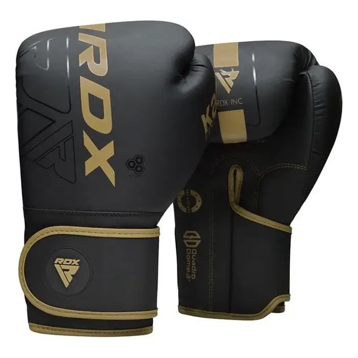 Боксерские перчатки RDX F6 Kara Matte Golden 12 унцій Фото