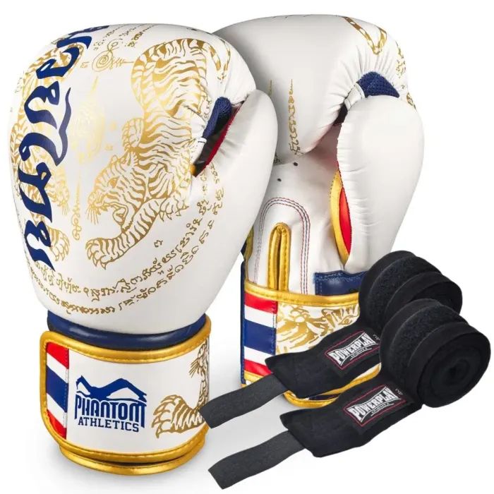 Боксерские перчатки Phantom Muay Thai Gold 14 унцій Фото