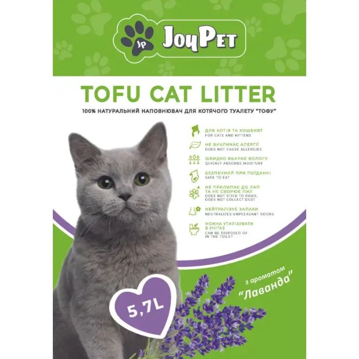 Наполнитель для туалета JOYPET TOFU Лаванда 5.7 л Фото