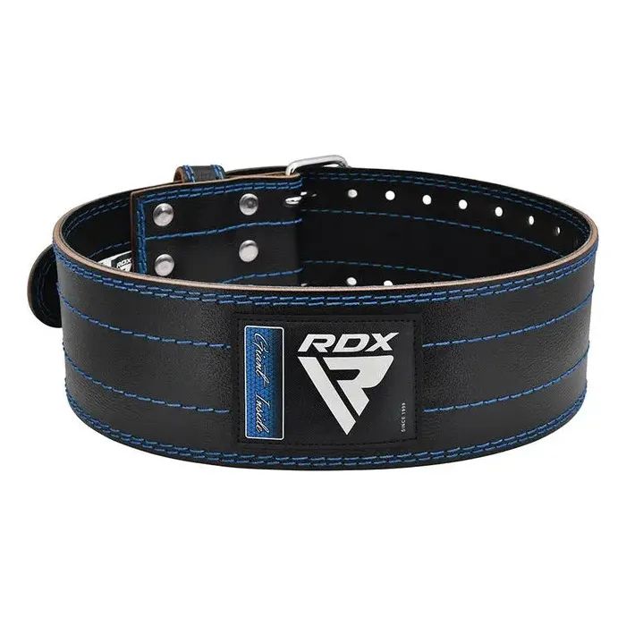 Атлетический пояс RDX для пауерліфтингу RD1 шкіряний Blue L Фото