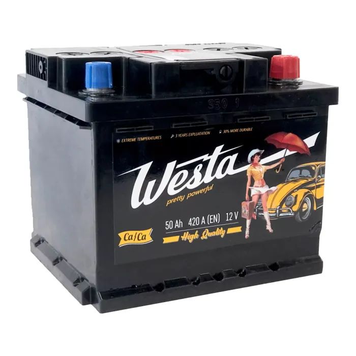 Аккумулятор автомобильный Westa 6CT-50 А (1) Фото