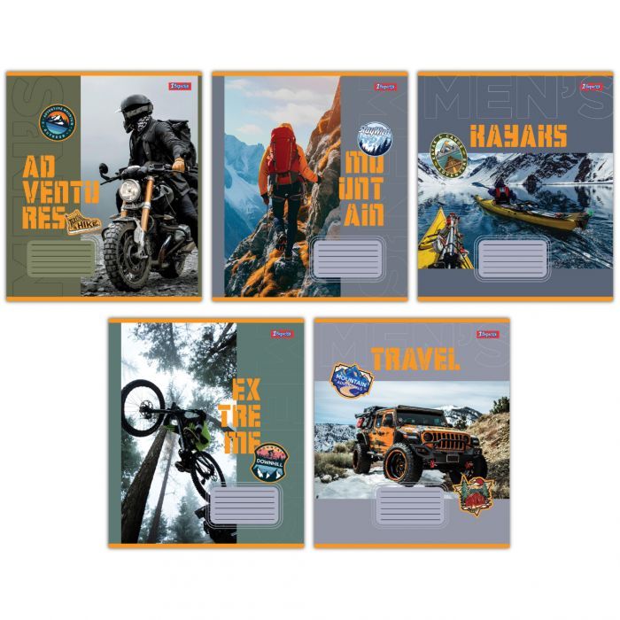 Тетрадь 1 вересня 1В Mens hobby 48 аркушів лінія Фото