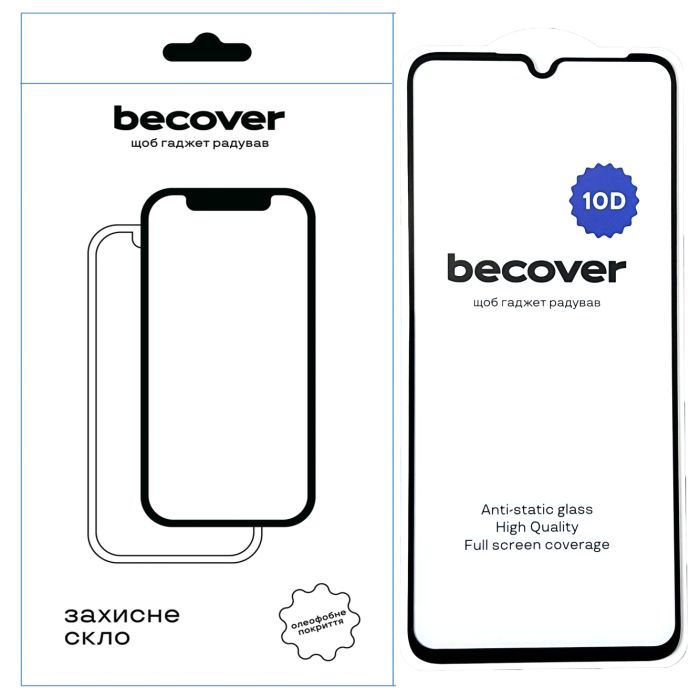 Стекло защитное BeCover Honor X7a 10D Black Фото