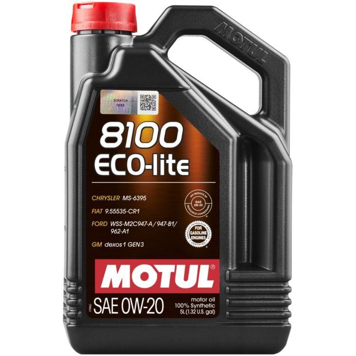Моторное масло MOTUL 8100 Eco-lite SAE 0W-20, 5л Фото