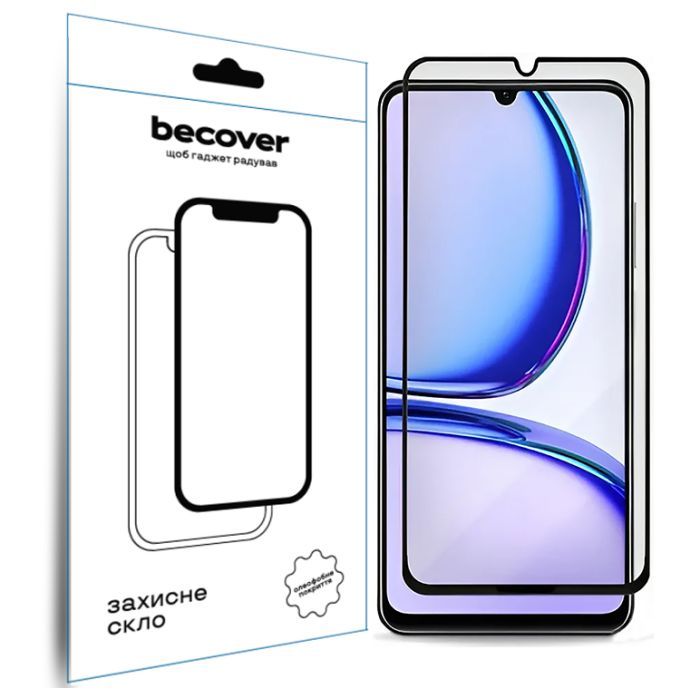 Стекло защитное BeCover Realme C61 Black Фото
